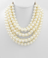 Chunky Multi-Strand Beaded Magnetic Necklace