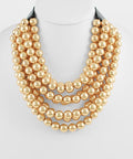 Chunky Multi-Strand Beaded Magnetic Necklace