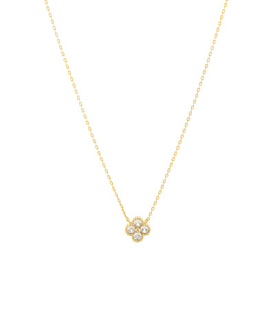 Madison's Exclusive | Pave Cystal Clover Necklace