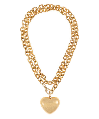 Madison's Exclusive | Vintage Puffy Heart Pendant Necklace