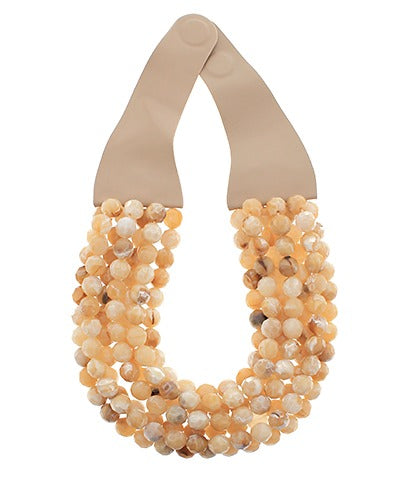 Chunky Multi-Strand Beaded Magnetic Necklace