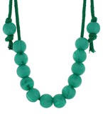 Madison's Exclusive | Ball on Cord Necklace Dark Green