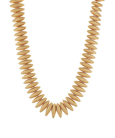 Madison's Exclusive | 23mm Geometric Half Oval Bead Necklace
