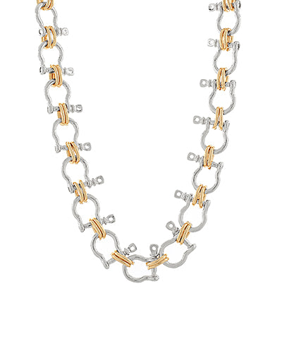 Madison's Exclusive | Linked Geometric Horsebit Necklace