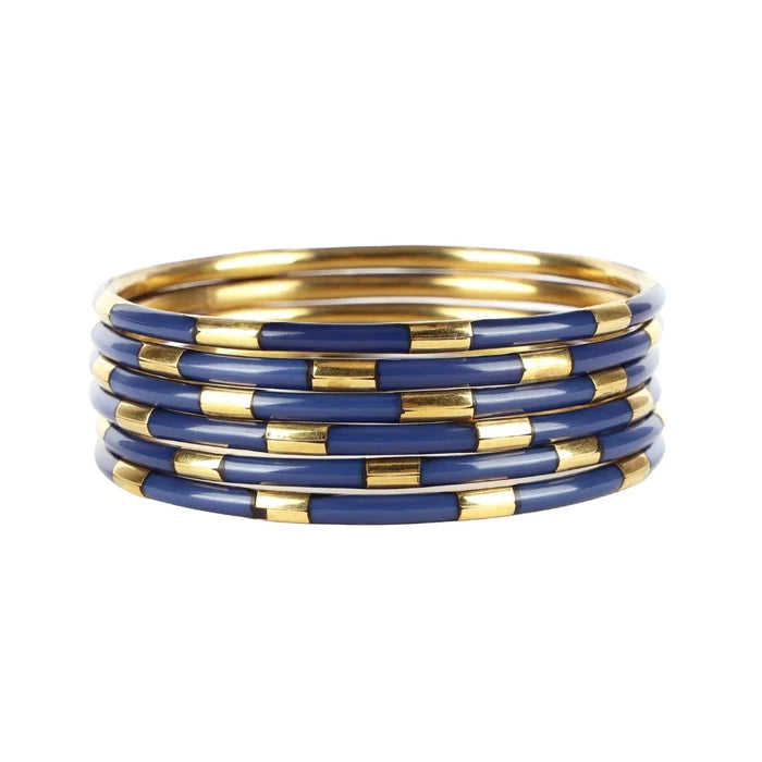 BuDhaGirl | Navy Veda Bangles - Set of 6