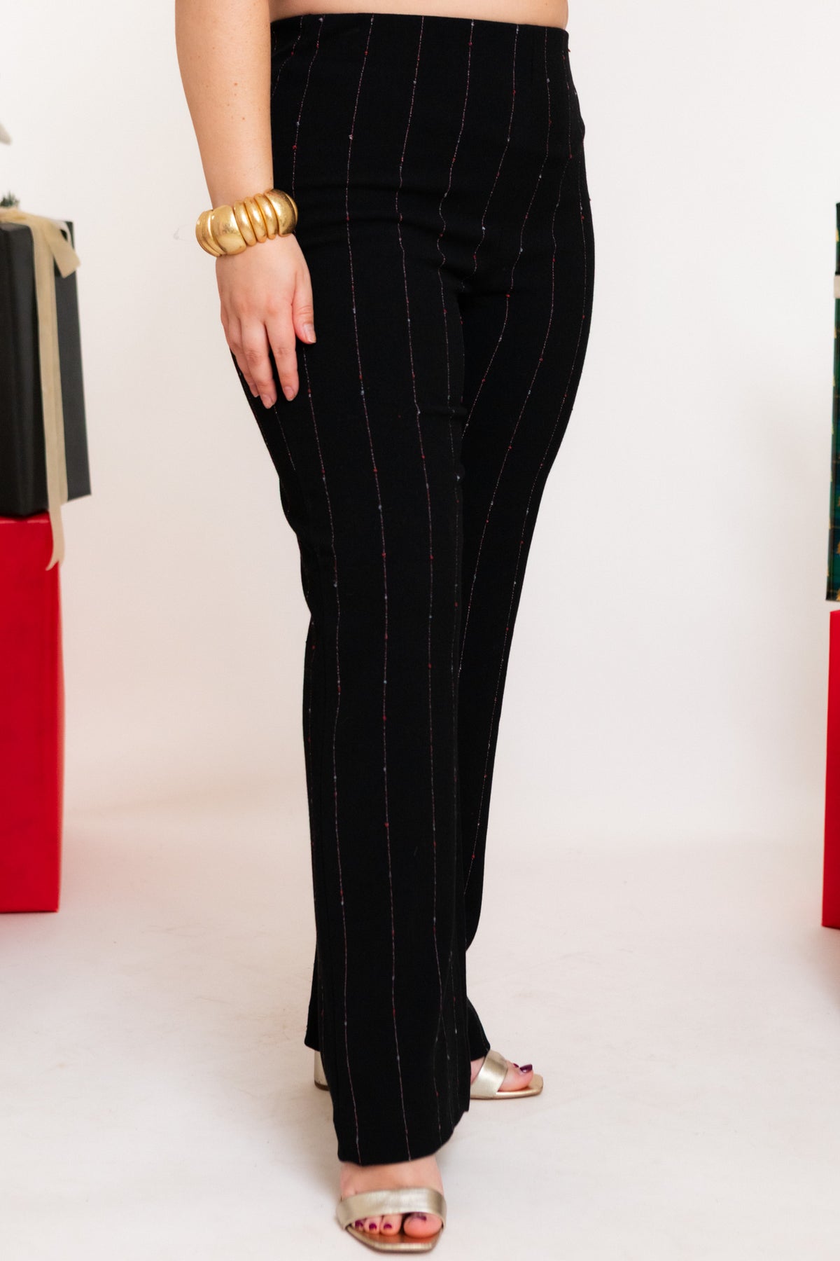 Pinstripe Kick Flare