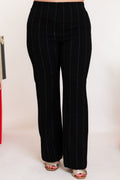 Pinstripe Kick Flare