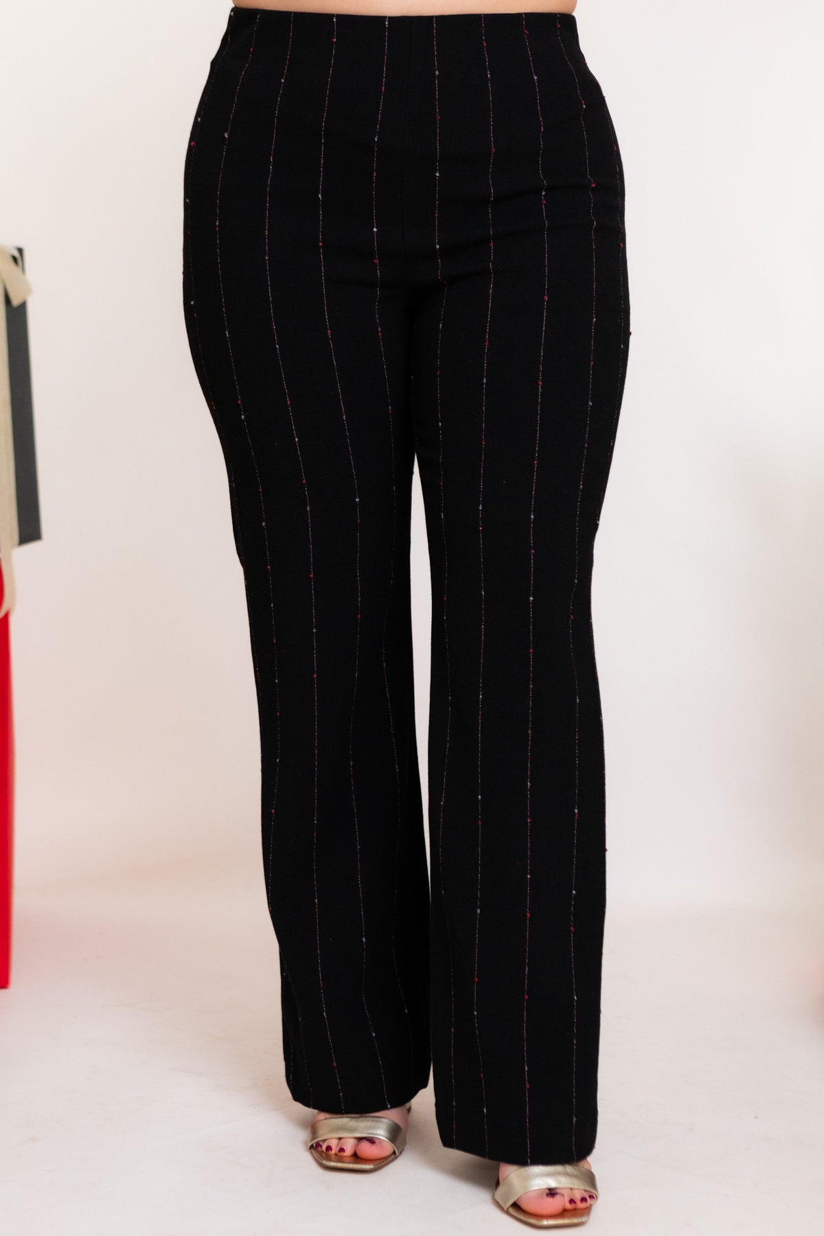Pinstripe Kick Flare