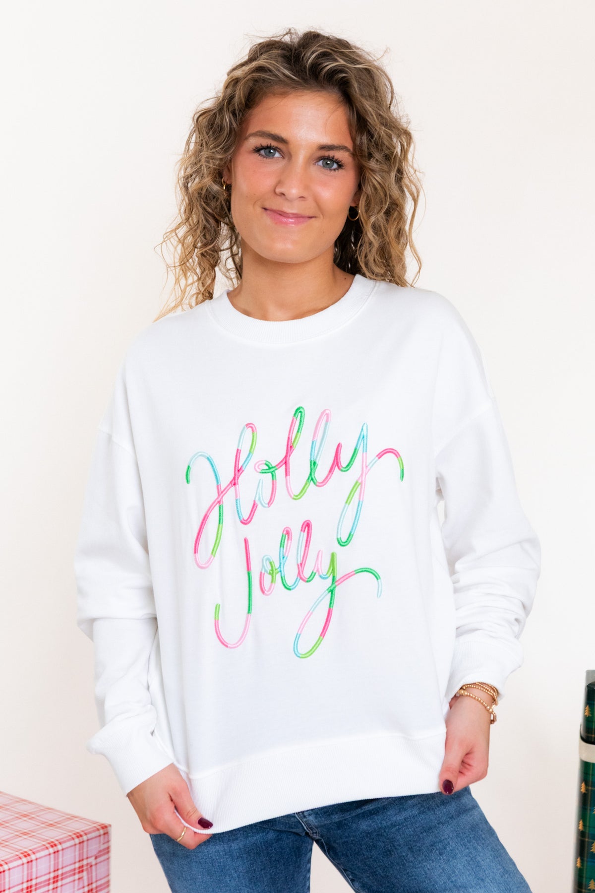 Mary Square | Kelly Sweatshirt | Holly Jolly Corded