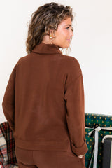 Multiples | Knit Turtleneck 3/4 Sleeve Drop Shoulder Top