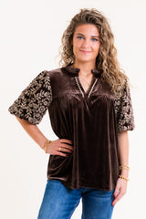 The Ophelia Velvet Blouse