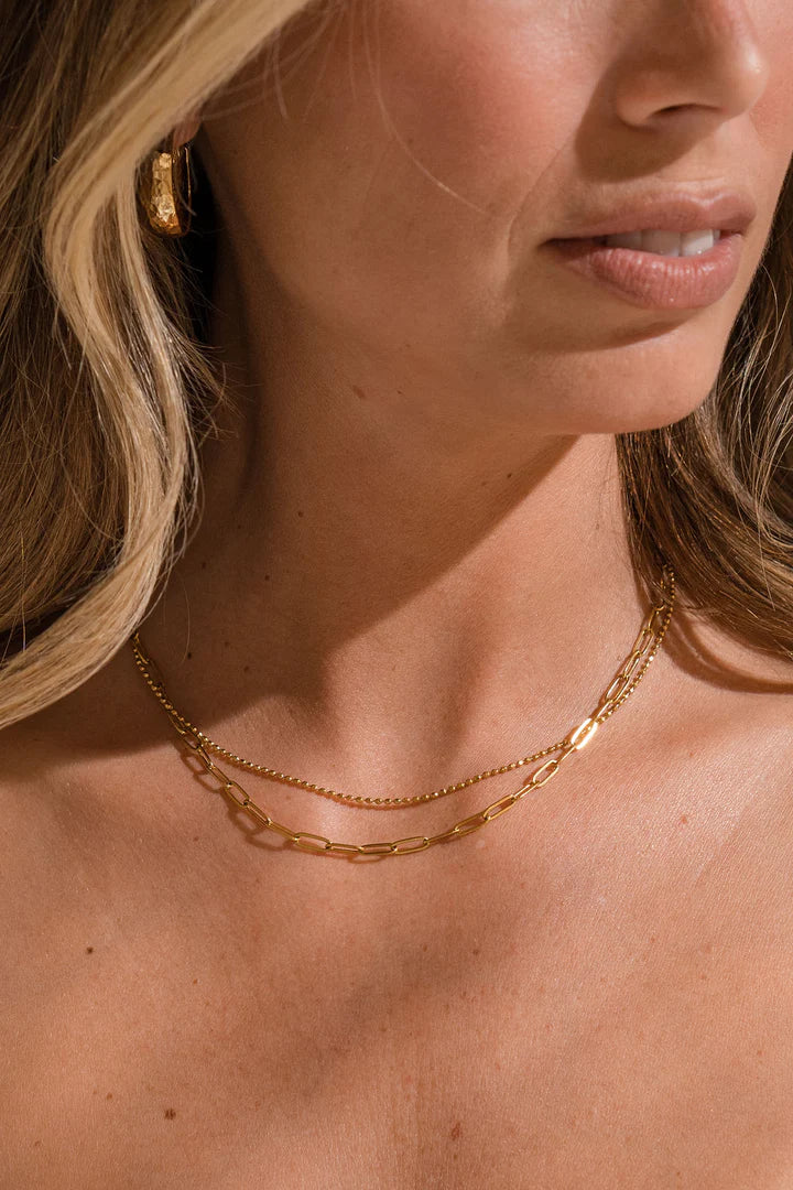 Brenda Grands Paperclip Layered Choker