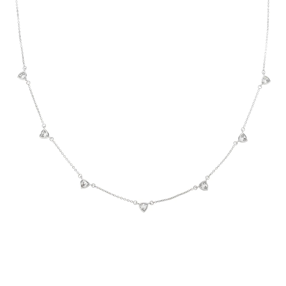 Brenda Grands | Silver CZ Drop Necklace