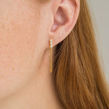 Brenda Grands Crystal Chain Earrings