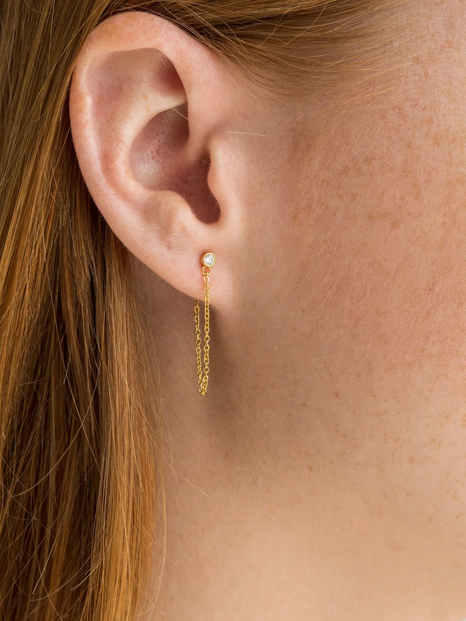 Brenda Grands Crystal Chain Earrings