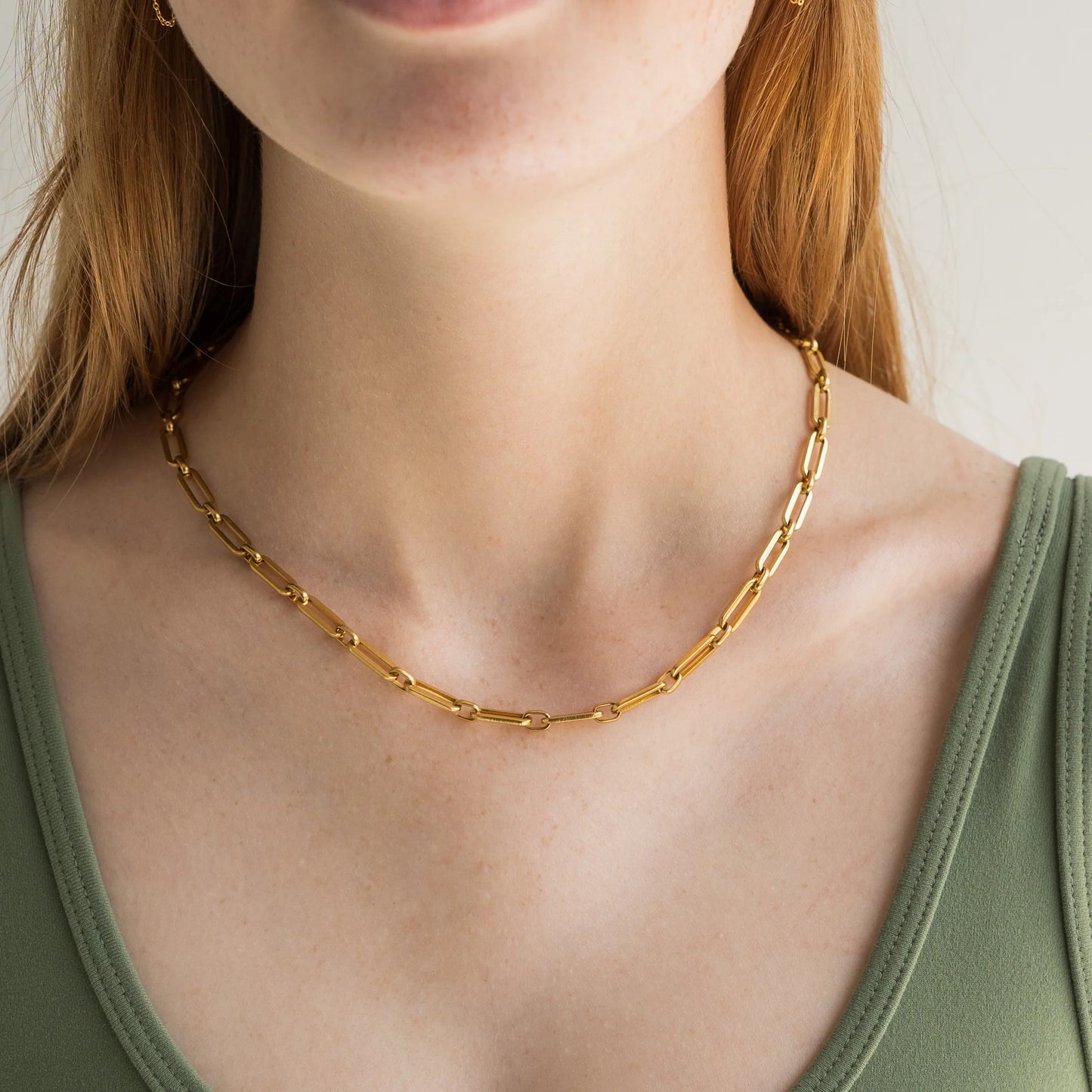 Brenda Grands Paper Clip Chain Necklace