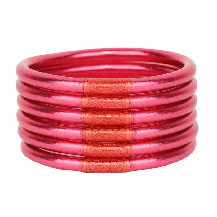 BudhaGirl | Pink All Weather Bangles- Serenity Prayer