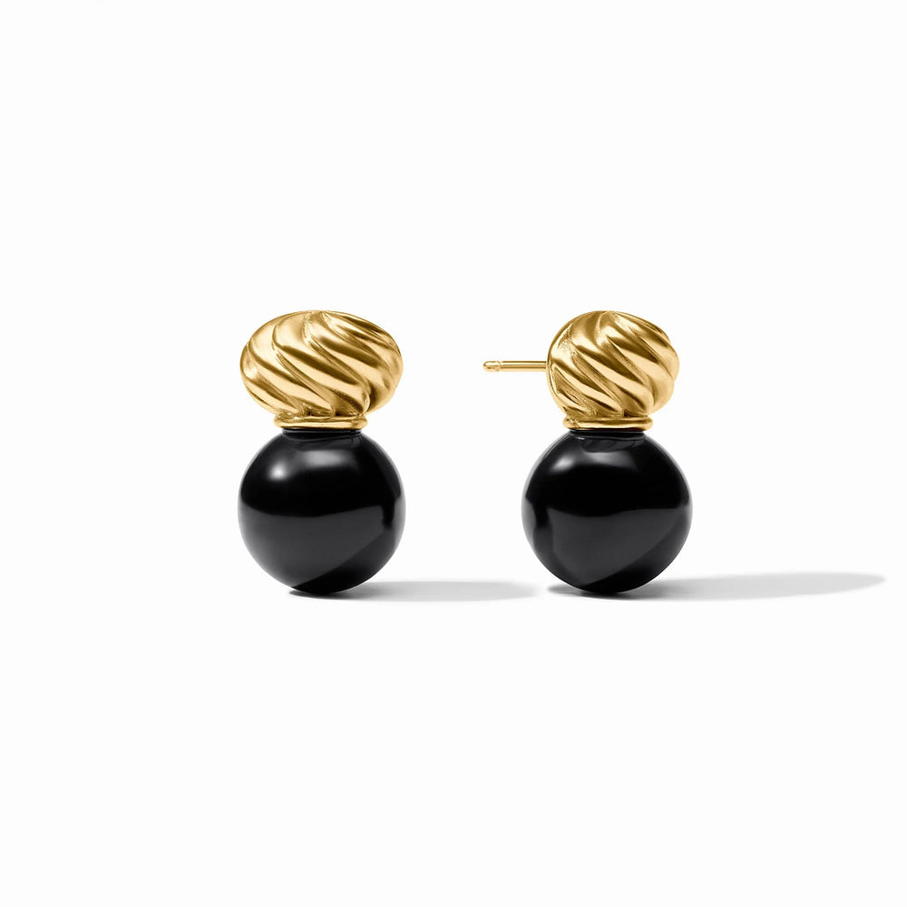 Julie Vos | Ravello Midi Earring - Obsidian Black