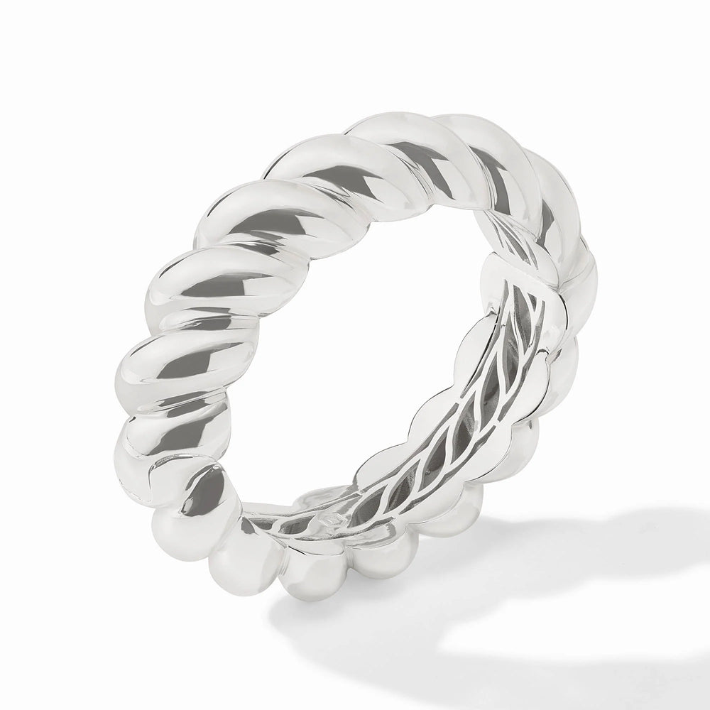 Julie Vos | Ravello Statement Hinge Bangle in Sliver