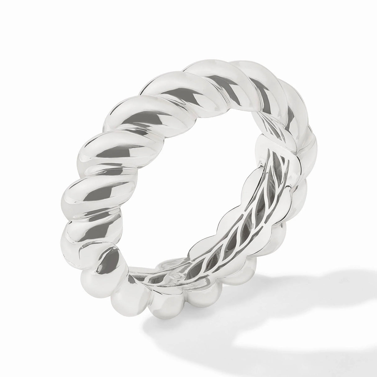 Julie Vos | Ravello Statement Hinge Bangle in Sliver