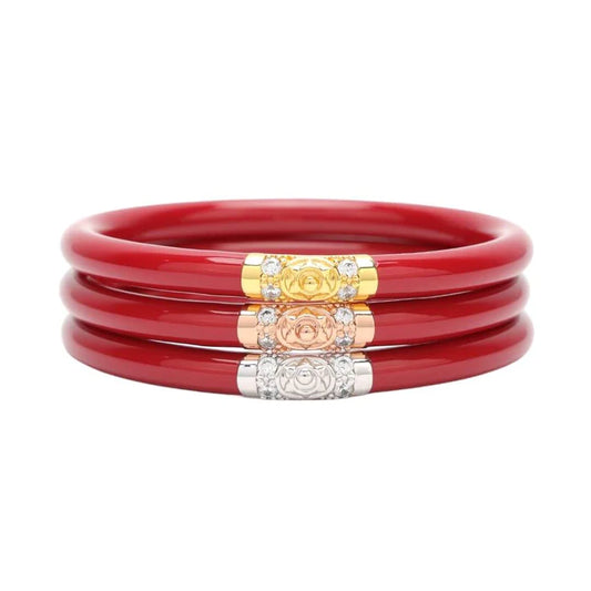 BudhaGirl | Three Kings All Weather Bangles - Red