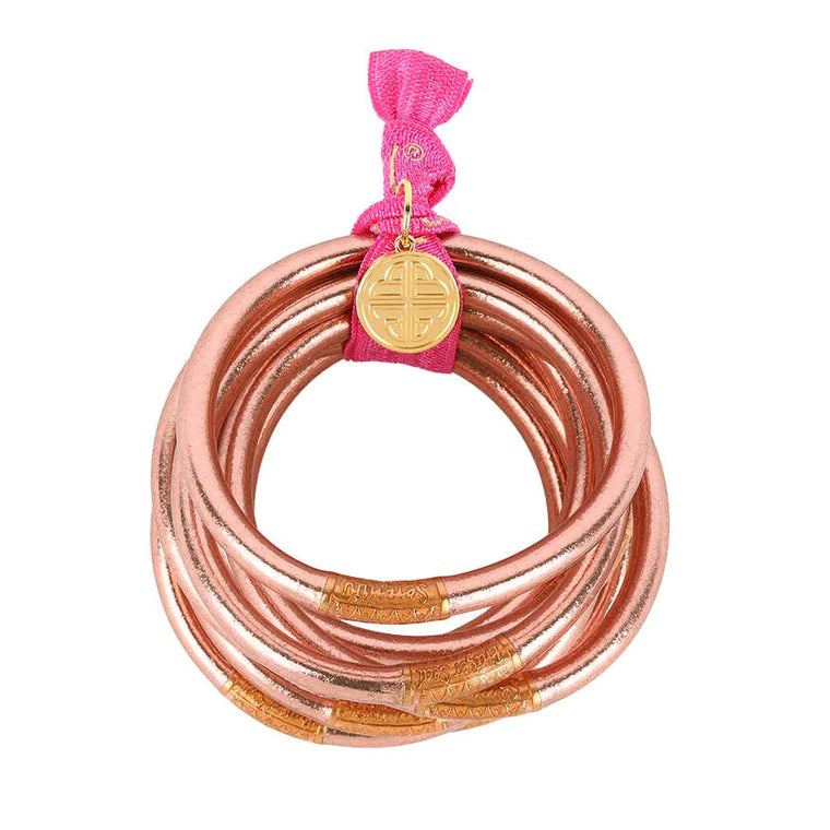 BuDhaGirl | Rose Gold All Weather Bangles® (AWB®) - Serenity Prayer