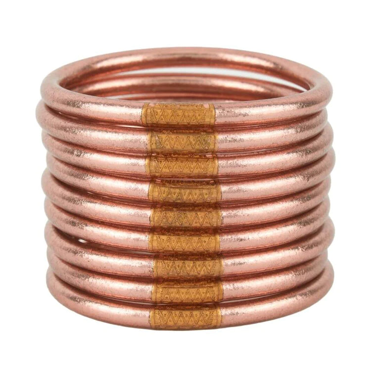 BuDhaGirl | Rose Gold All Weather Bangles® (AWB®) - Serenity Prayer