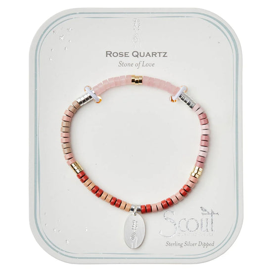 Scout | Intention Charm Bracelet - Rose Quartz/Silver