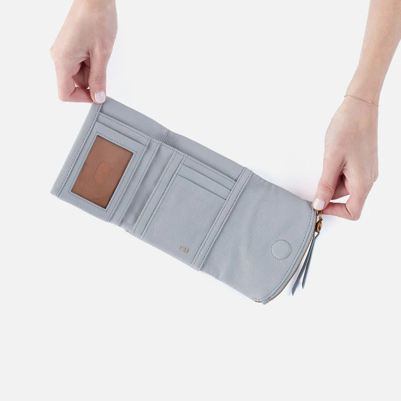 Hobo | Fern Medium Trifold Wallet - Blue Pearl