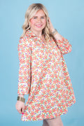 English Factory | Print A-Line Kaftan Collar Dress