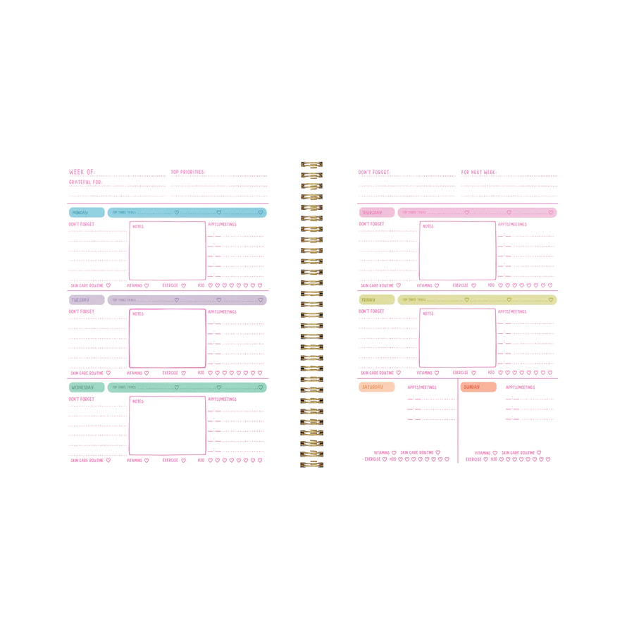 Trippy Floral Undated Planner