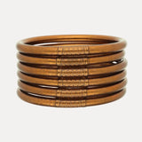 BuDhaGirl | Saddle All Weather Bangles® (Set of 6) - Serenity Prayer