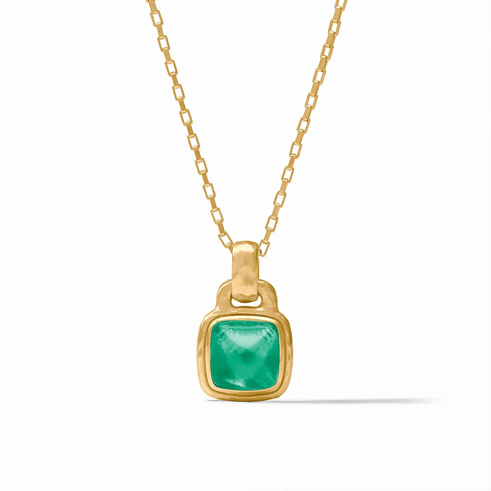 Julie Vos | Sahara Solitaire Necklace - Iridescent Emerald Green