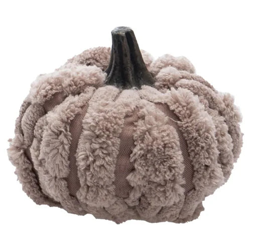 Mini Plush Velvet Neutral Pumpkins