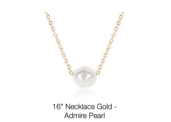 16" Necklace Gold - Admire Pearl