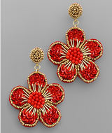 Bead Flower Earrings