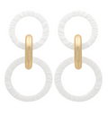 Wrapped Raffia Link 2 Drop Earrings