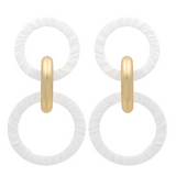 Wrapped Raffia Link 2 Drop Earrings