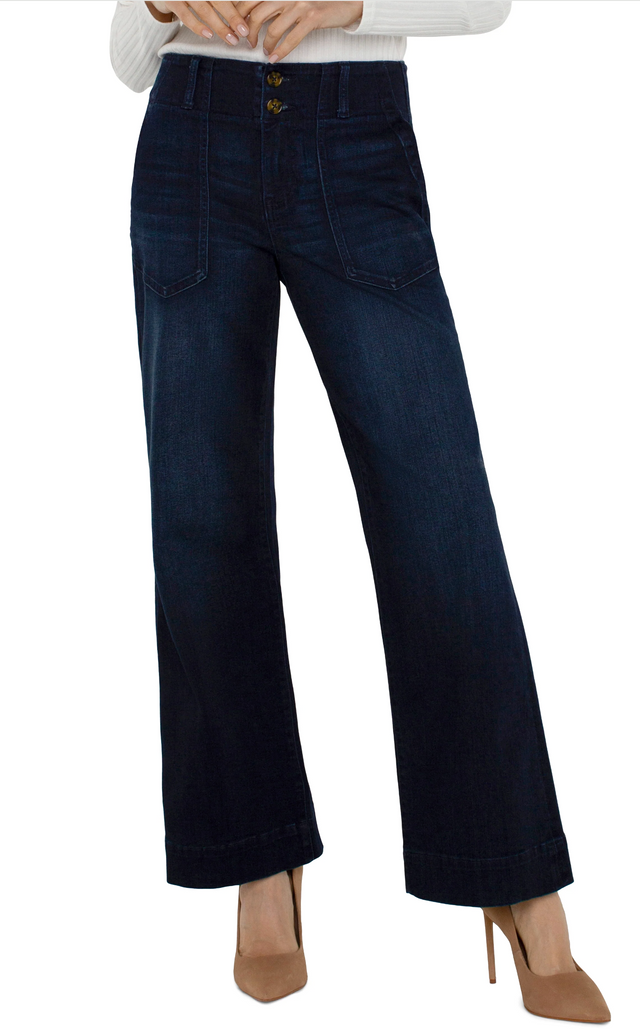 Liverpool | Patch Pocket Wide Leg Trouser