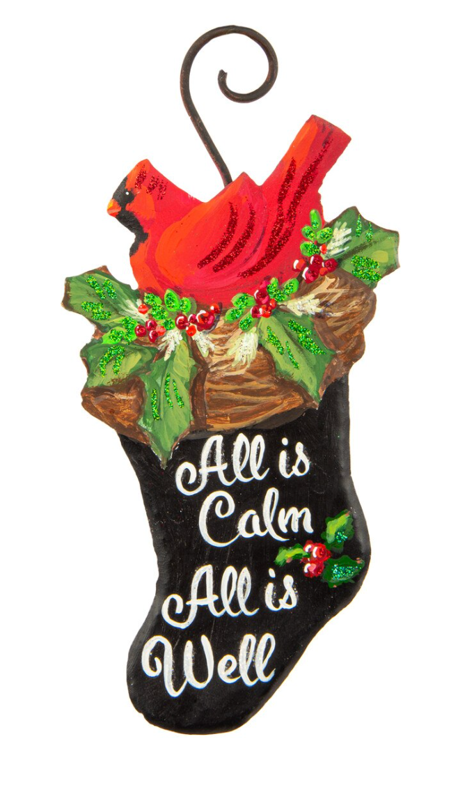 "All Is Calm" Stocking Ornament