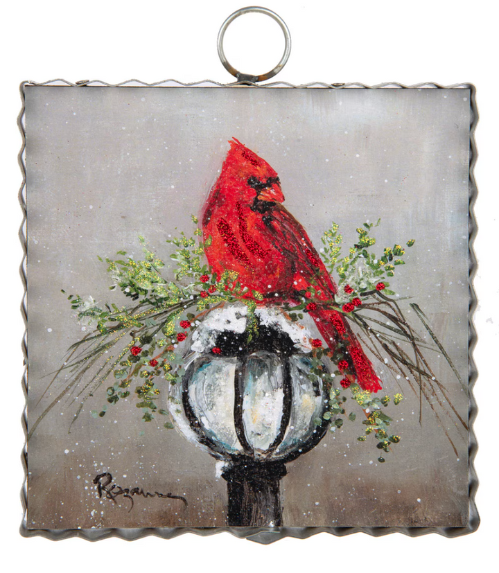 Mini Cardinal on Lamp Post Print