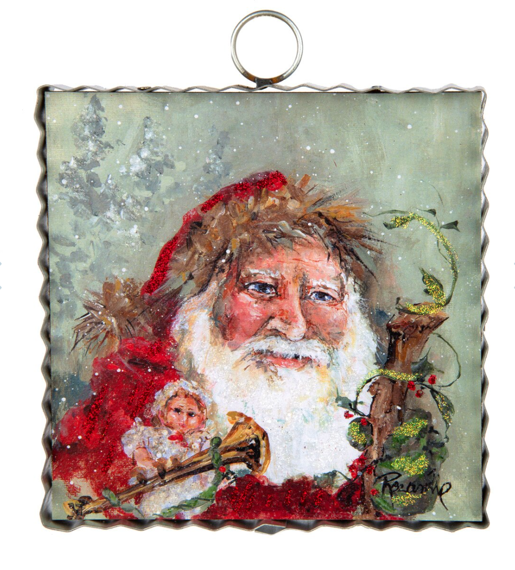 Mini Santa with Toys Print