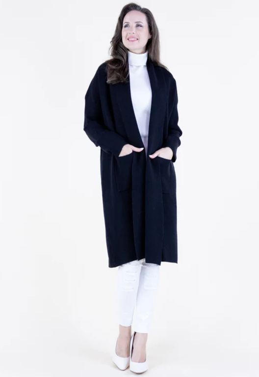 Original USA | Shawl Collar Open Front Cardigan