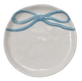 Round Stoneware Dish with Bow