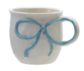 18 oz. Stoneware Mug with Bow Handle