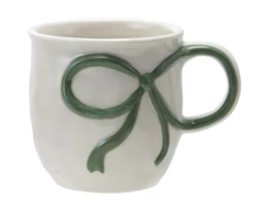18 oz. Stoneware Mug with Bow Handle