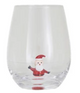 Stemless Wine Glass with Holiday Figure Inside
