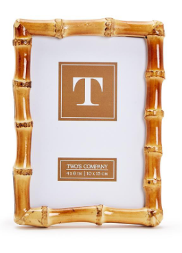 Two's Company | Blonde Natural Bamboo Finish Photo Frame