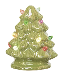 Mini Ceramic Light-Up Christmas Trees