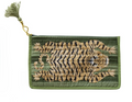 Cotton Voile Printed Zip Pouch with Interior Coating – Tiger Tassel Design